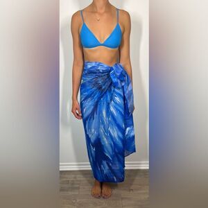 Gottex NWT Women's Size OS One Size Ocean Royal Blue Beach Cover Up Sarong Skirt